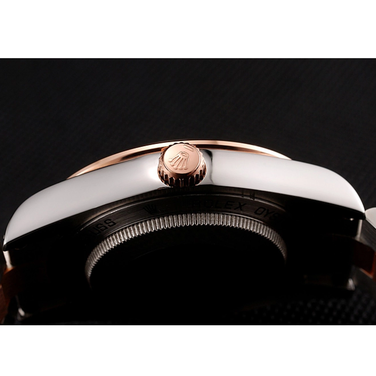 AAA Replica Watches Gold And Bezel Bracelet Swiss Staineless Day-Date Rolex 1454107 Steel Diamonds Rose 0518